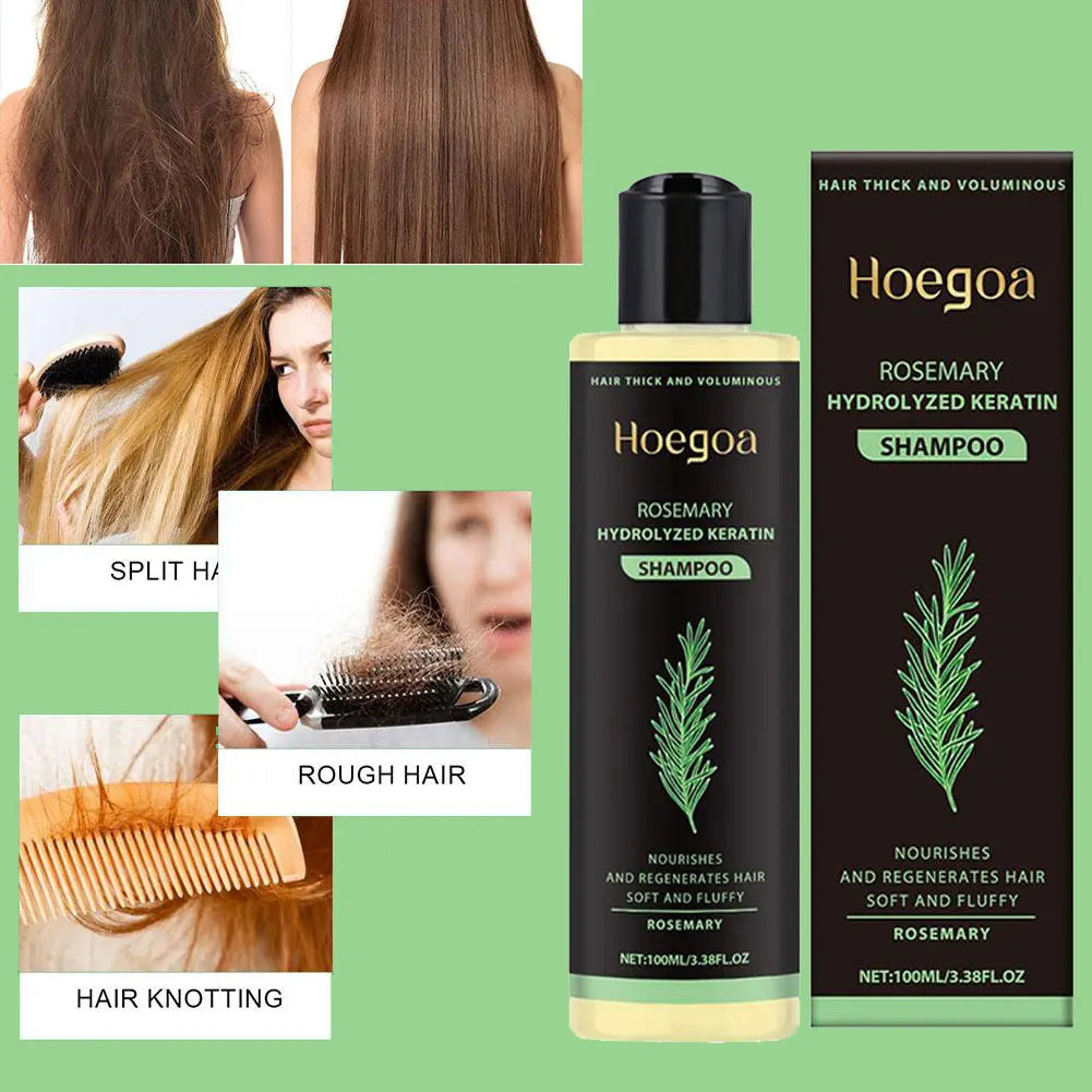 Rosemary Shampoo Hydrolyzed Keratin Hair Growth Shampoo For Women And Men Natural Thickening & Strengthening Shampoo