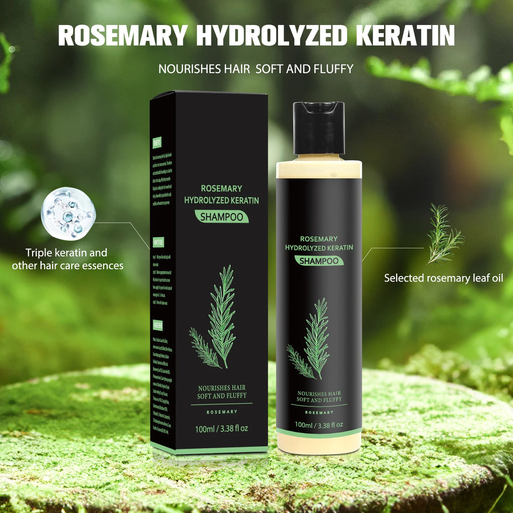 Rosemary Hair Growth & Anti-Baldness Shampoo - Deeply Nourishes, Repairs Split Ends, Soothes Scalp & Fights Dandruff.