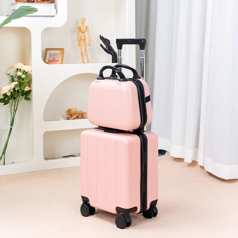 14-Inch Lightweight Mini Password Box Unisex Portable Luggage Set Carry-On Suitcase for Air Travel Check-In Bag 14 inch carrier