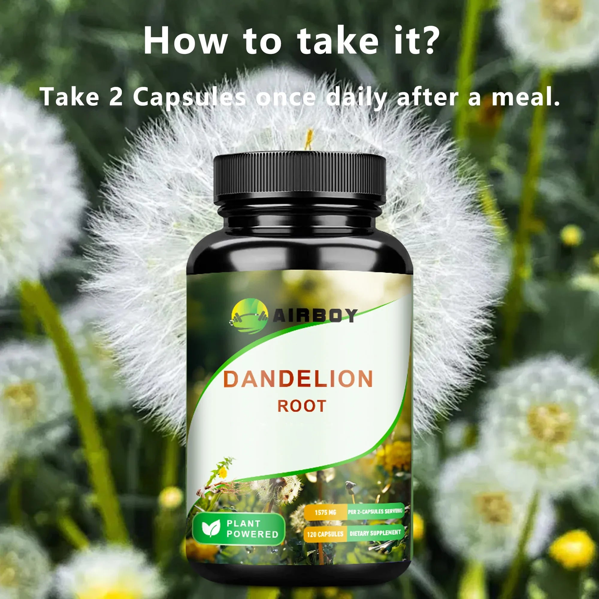 Dandelion Root Capsules - Diuretic, Promote Liver Detoxification and Cleansing, Enhance Immunity - 120 Capsules