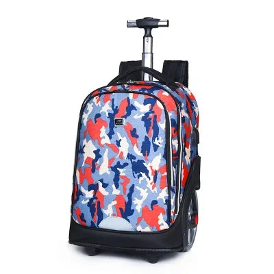 Trolley backpacks bags for teenagers School Wheeled backpack for girls USB Charging Port backpack On wheels luggage Rolling Bags