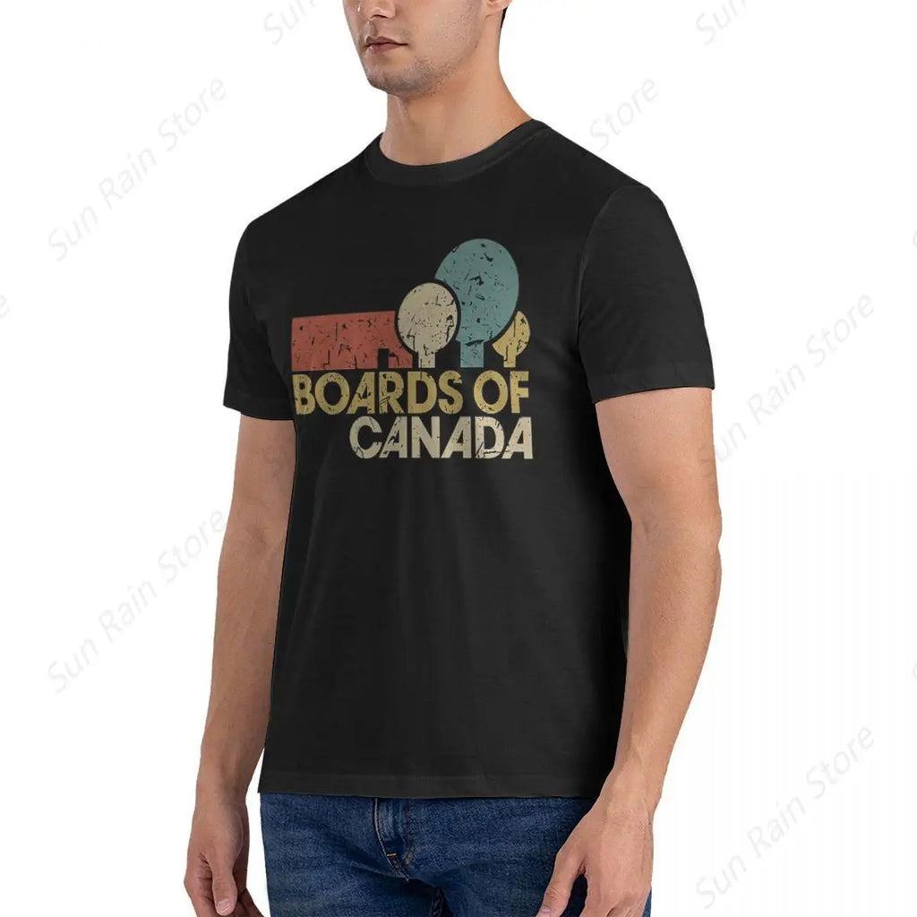 BOARDS OF CANADA In Cramped Quarters T-Shirt for Men Cotton Oversized T Shirts Men's Short Sleeve O-Neck Summer Clothes Tops