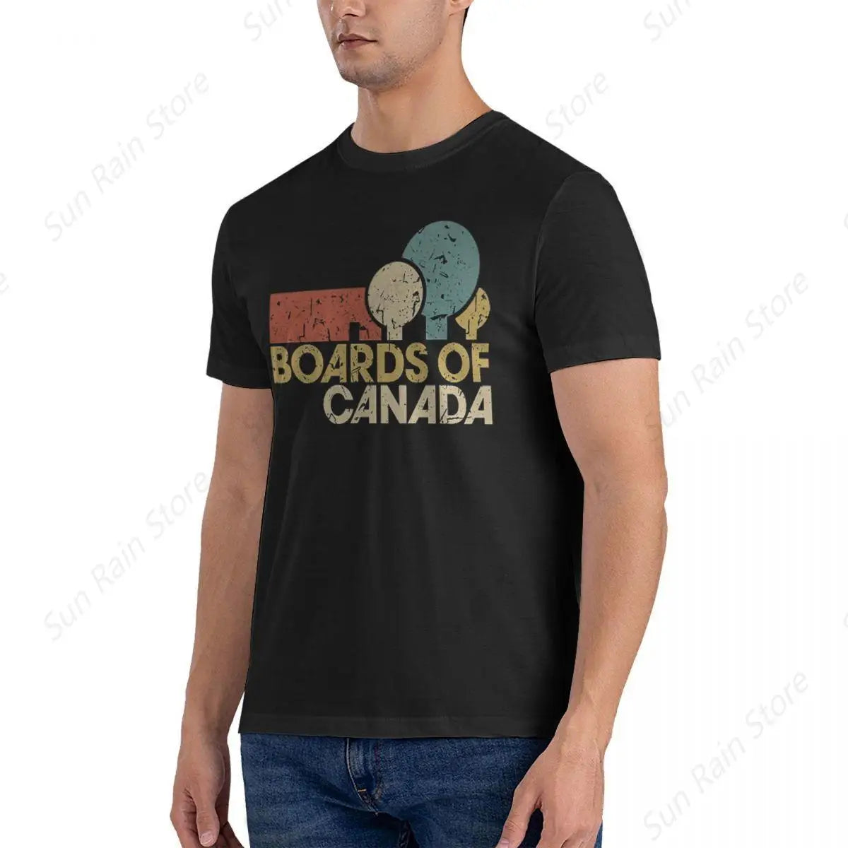 BOARDS OF CANADA In Cramped Quarters T-Shirt for Men Cotton Oversized T Shirts Men's Short Sleeve O-Neck Summer Clothes Tops