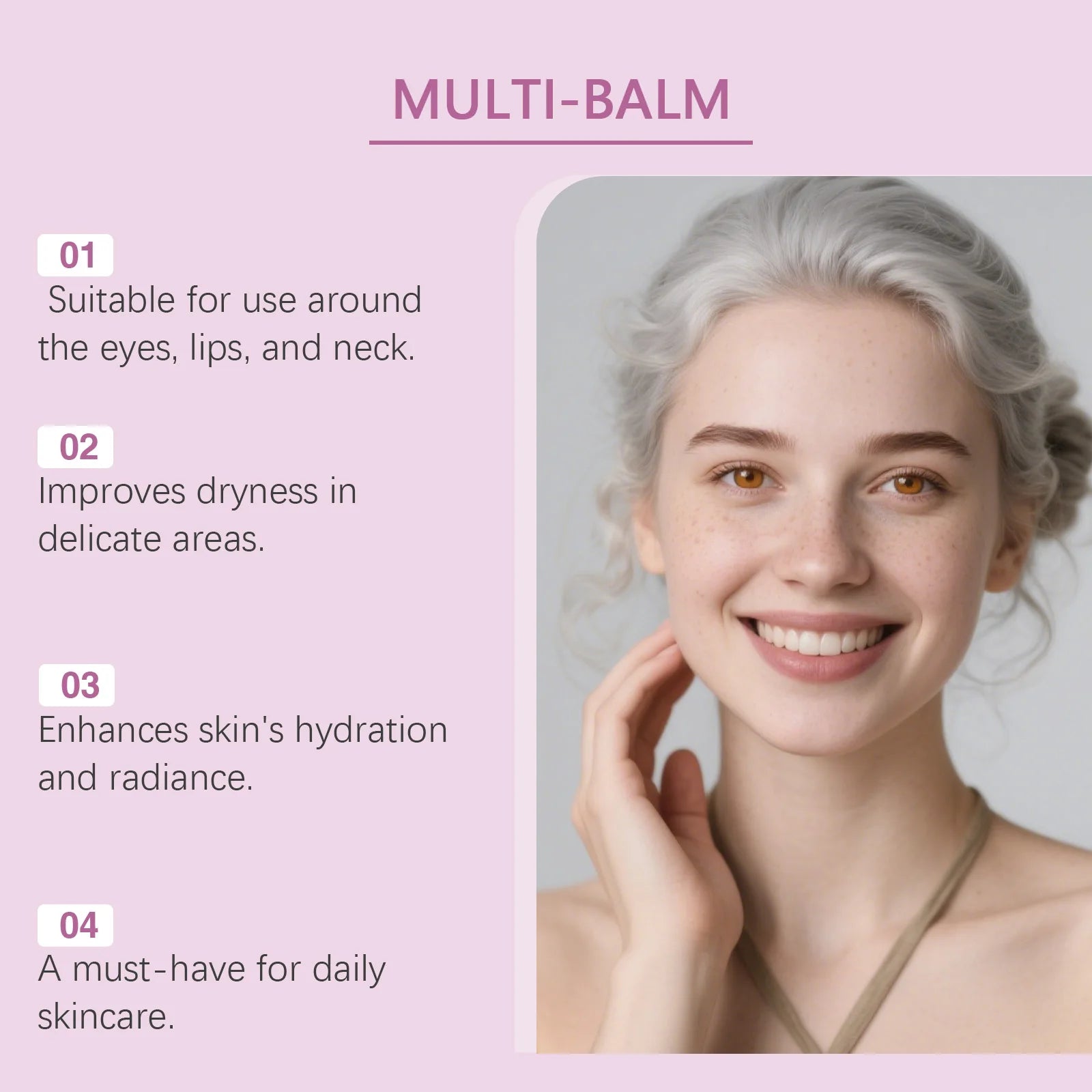 Anti-Aging Balm Calcium Solid Cream Stick Deep Moisturizing Repair Balm for Face Reduce Wrinkles Soothes Dry Skin Daily Skincare