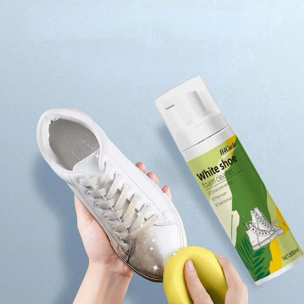 White Shoe Cleaner, Dry Cleaning Foam Decontamination for White Shoes, Boots, Canvas Leather Sneakers Cleaning Shoe Fresheners