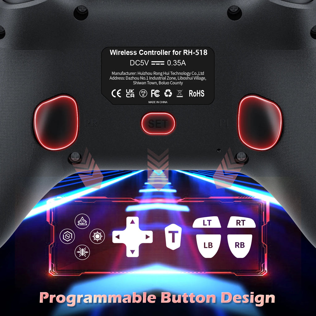 Gamepad For playstation 5 PS5/PS4/Pc Console Wire Controller With Turbo Touchpad Hall Trigger, Vibration Headphone Function Game