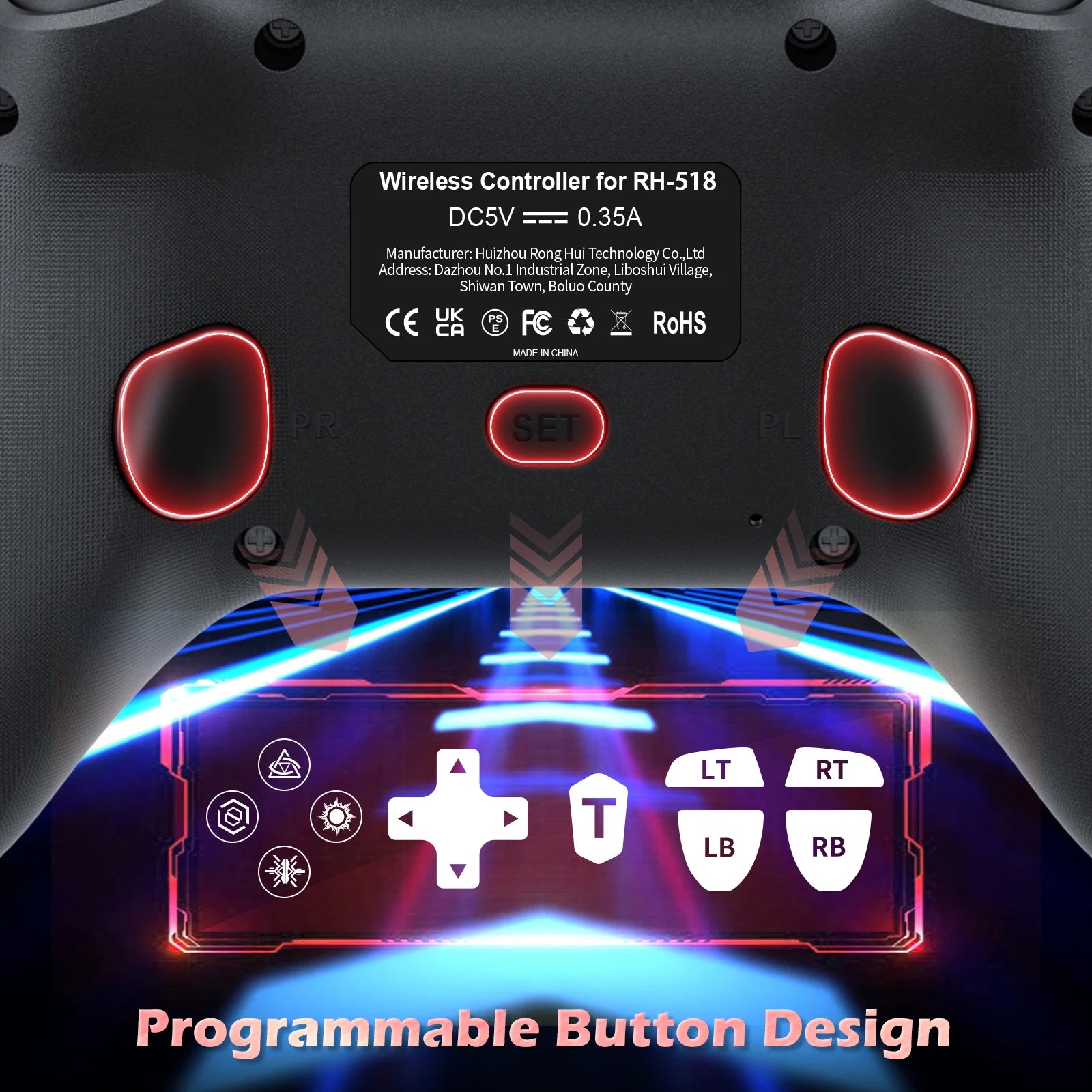 Gamepad For playstation 5 PS5/PS4/Pc Console Wire Controller With Turbo Touchpad Hall Trigger, Vibration Headphone Function Game