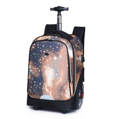 Trolley backpacks bags for teenagers School Wheeled backpack for girls USB Charging Port backpack On wheels luggage Rolling Bags
