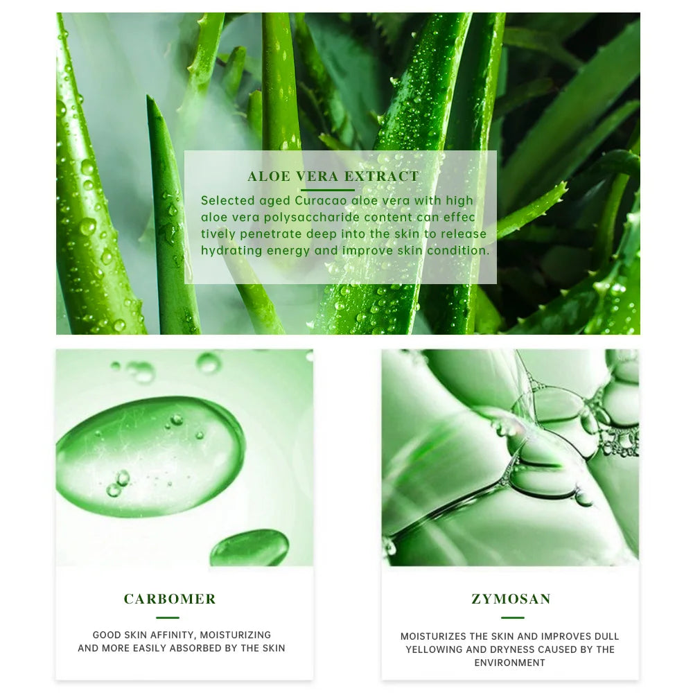 Moisturizing Aloe Vera Gel Refreshing Non Sticky Facial Care Facial Cream Wash Free Deep Nourishing Maintain Skin Aloe Vera Gum