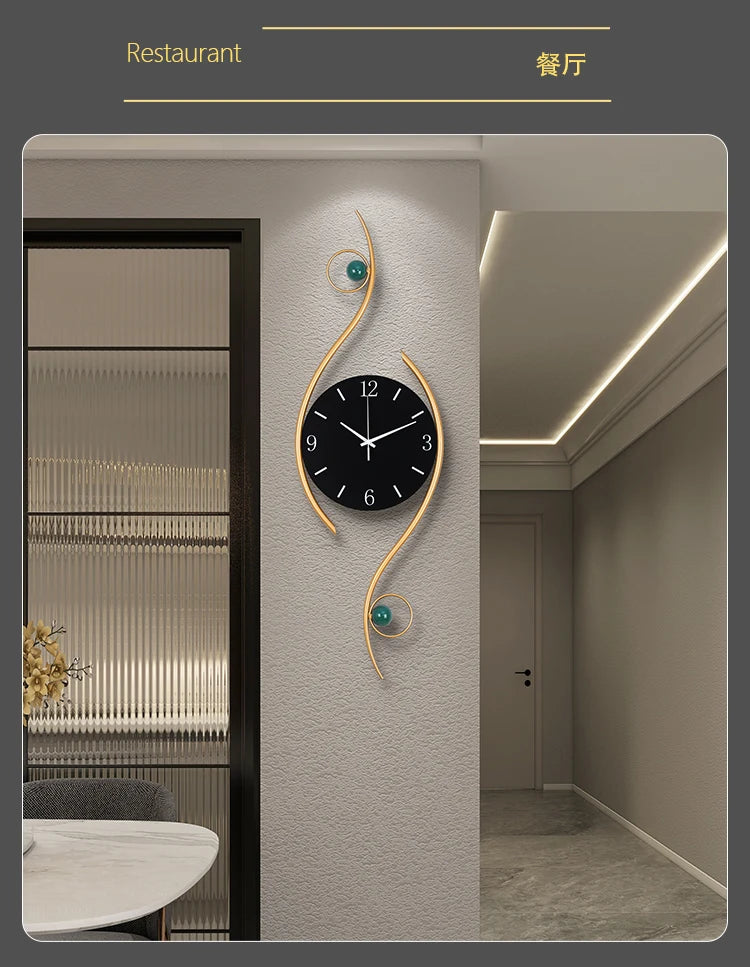 Bedroom Classic Wall Clock Office Chic Black Electronic Gold Wall Clock Modern Art Reloj Cocina Pared Home Decorating Items