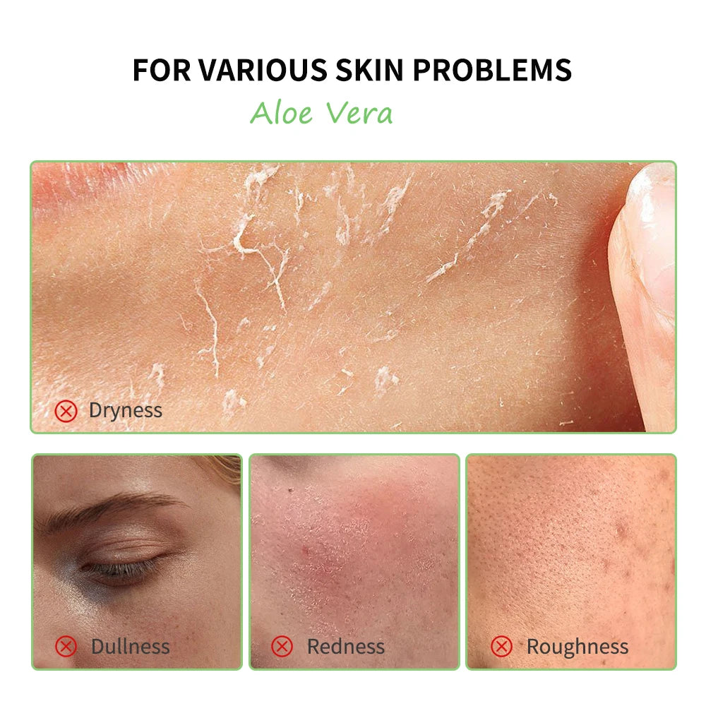 Aloe Vera Skin Care Set Deep Moisturizing Nourishing Face Skin Care Whitening Brightening Smooth Skincare Kit Gift for Woman