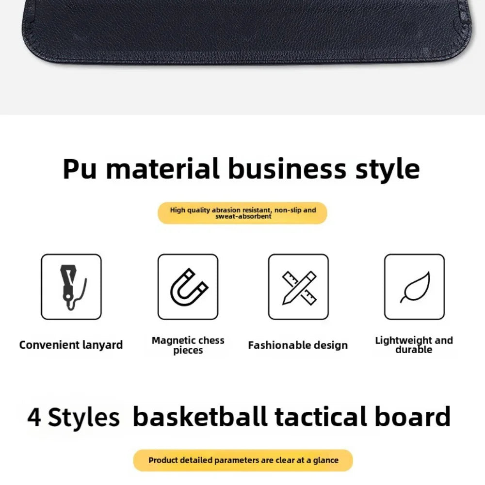 Football Tactics Board Soccer Coaching Boards Folding Leather Teaching Board with Magnetic Pen