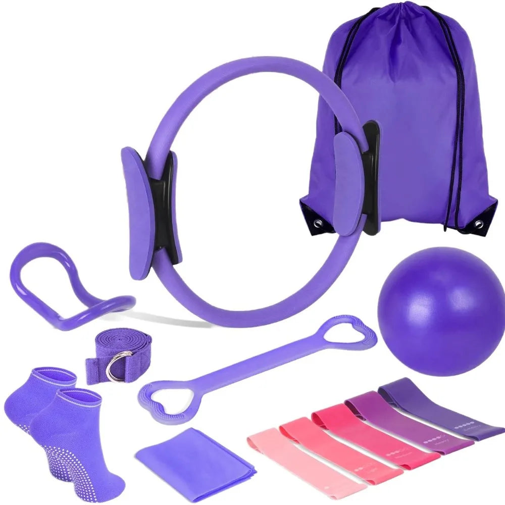 13Pcs/Set Portable Pilates Ball Set Body Shaping Professional Yoga Pilates Circle Improve Health Weight Loss