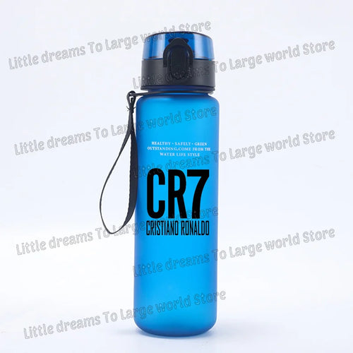 Football Cristiano Ronaldo Water Cup Portable 650ml Large Capacity Sports Plastic Drinking Bottle with Handle for Children Adult
