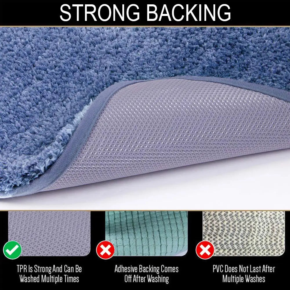 Soft Microfiber Shaggy Bath Rug, Non Slip Bath Mat, Thick Plush Rugs for Shower, Water Absorbent, Machine Washable, Bathroom