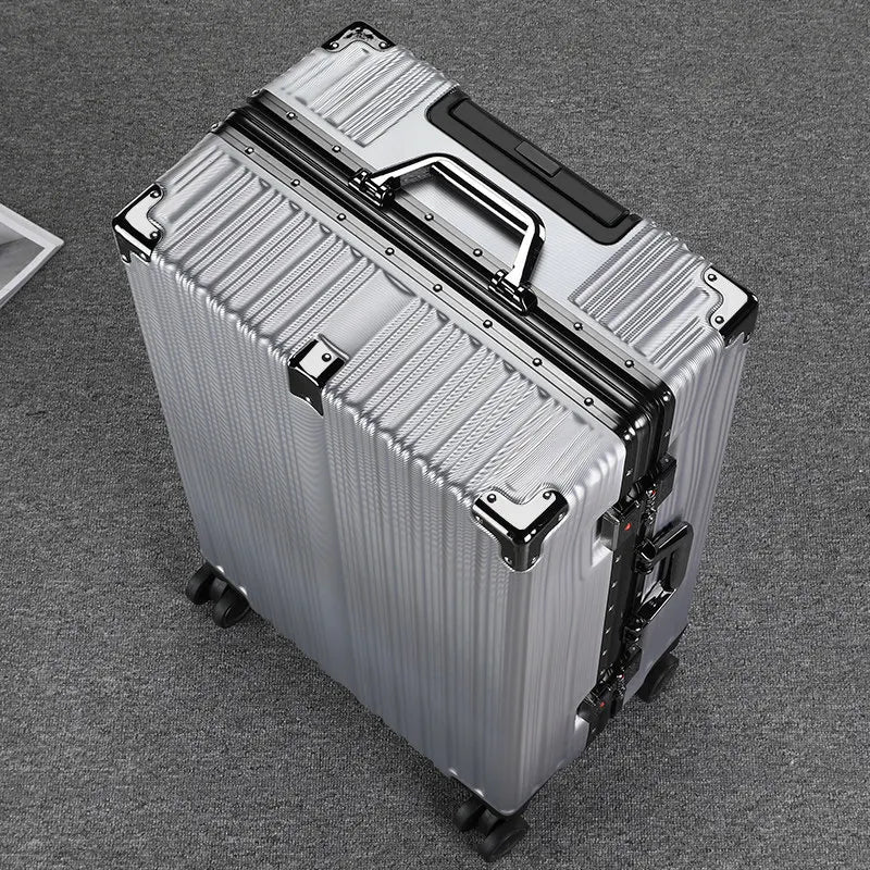 Suitcase Aluminum Frame New Luggage Men and Women Password trolley case Student Removable Wheel 20/28 inch Travel Suitcases