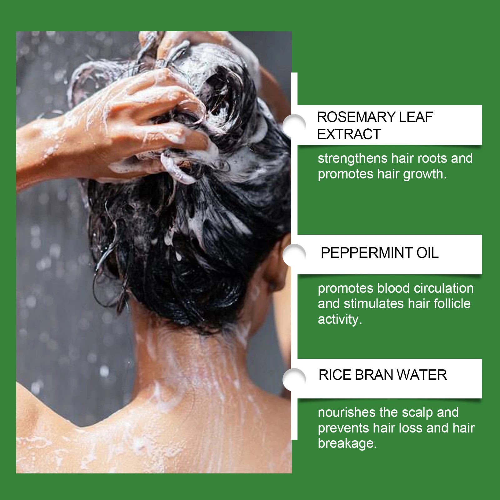Rosemary Rice Water Spray Deeply Nourishes Dry, Frizzy Hair and Hydrates for Incredibly Silky Smooth, Vibrant Healthy-Looking Ha
