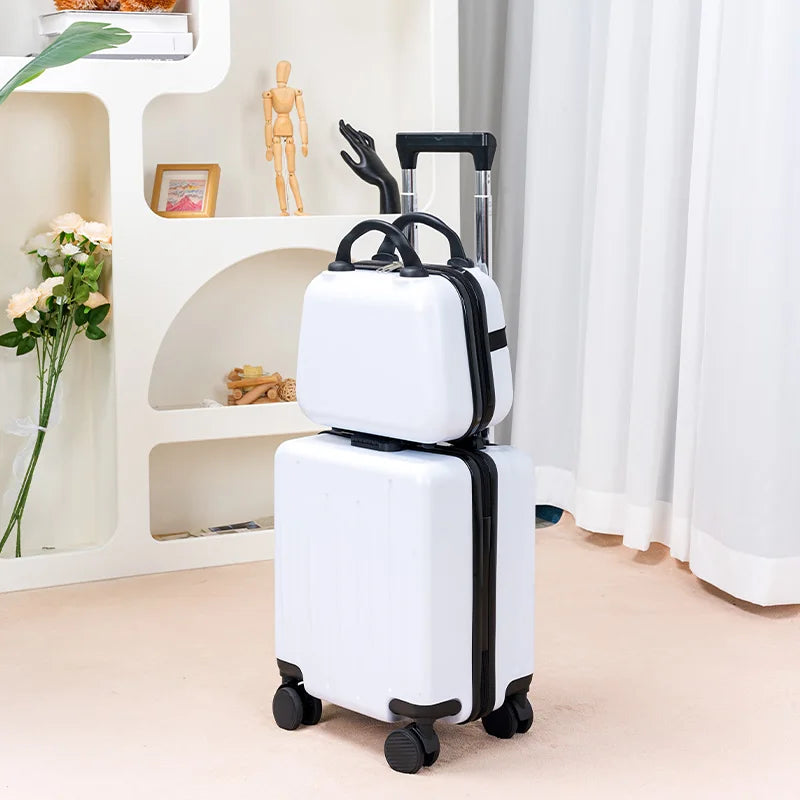 14-Inch Lightweight Mini Password Box Unisex Portable Luggage Set Carry-On Suitcase for Air Travel Check-In Bag 14 inch carrier