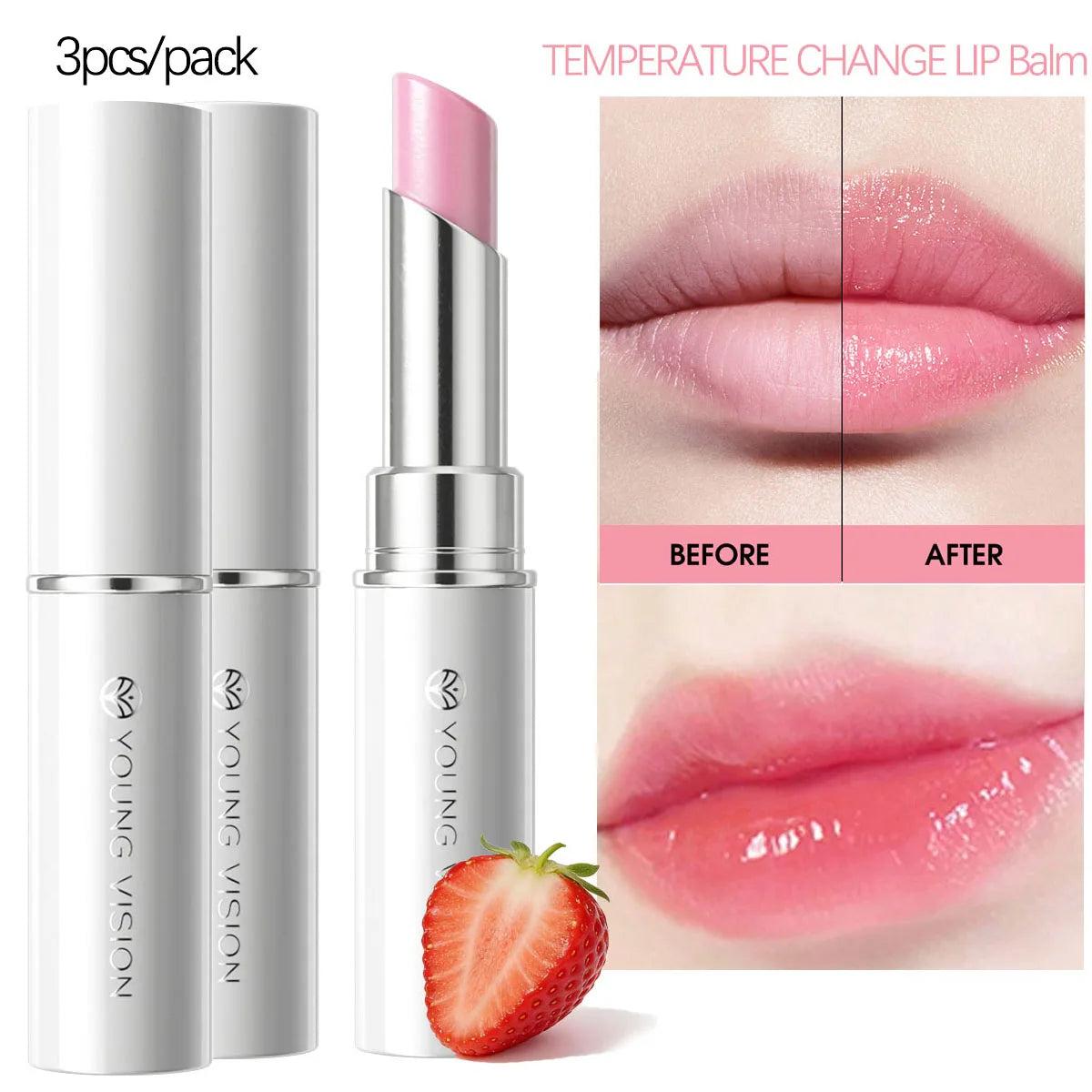 Aloe Vera Color-Changing Lip Gloss | Temperature-Sensitive, Moisturizing & Hydrating Formula | Nourishing Lip Tint for Soft Lips