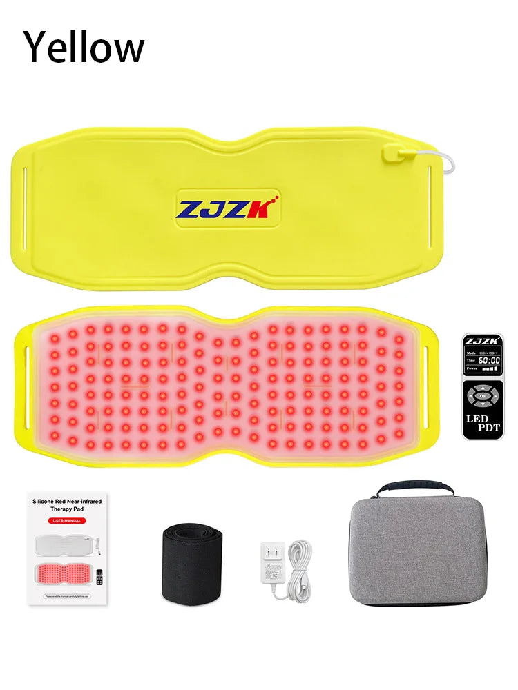 Red light therapy belt relief Silicone NIR Infrared Light Therapy Devices for Back Abdomen Knees Wrists Joints 450 LED chips