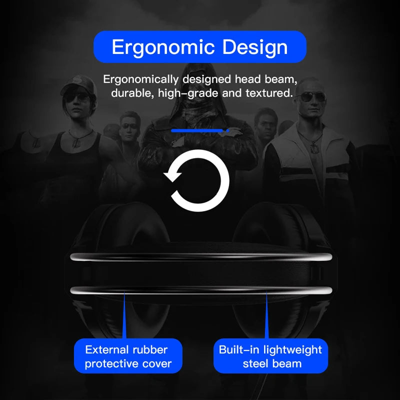 AULA S608 Wired Gaming Computer Headset USB/3.5mm RGB Backlight Noise Reduction Esports Gamer Headset with Mic for PC Laptops