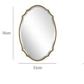 Retro Wall Mounted Bathroom Decorative Mirror French Light Luxury Bathroom Mirrors Hotel Home Furnishings Espejos De Baño