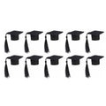 10PCS Mini Graduation Hat Doctoral Cap Costume Top Hat With Tassels DIY Plush Doll Decor Wine Bottle Decoration
