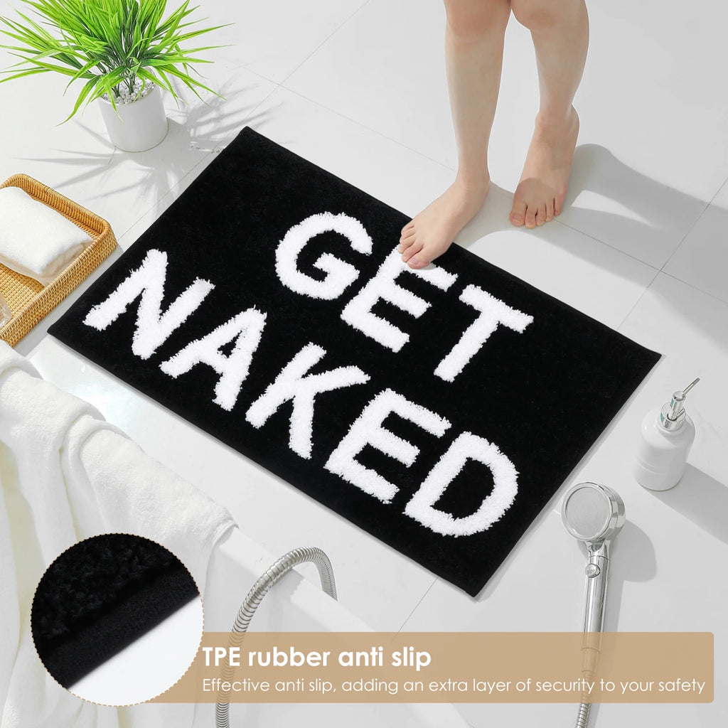 Bath Mat Polyester Absorbent Floor Mat 50x80 CM Funny Bathroom Rug Comfortable Anti Slip Shower Door Mat for Home Decoration