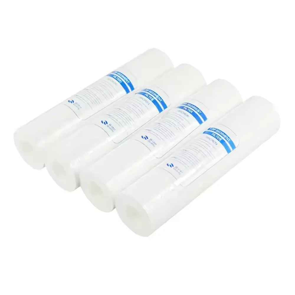 Water Purifier 10 Inch 4pcs 1-Micron Sediment Water Filter Cartridge PP Cotton Filter Water Filter System