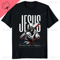 Jesus The Cross Parade Arnold Bible God T-shirt Fashion Jesus Prayer T-shirt O Collar Short Sleeved Casual Cotton T-shirt