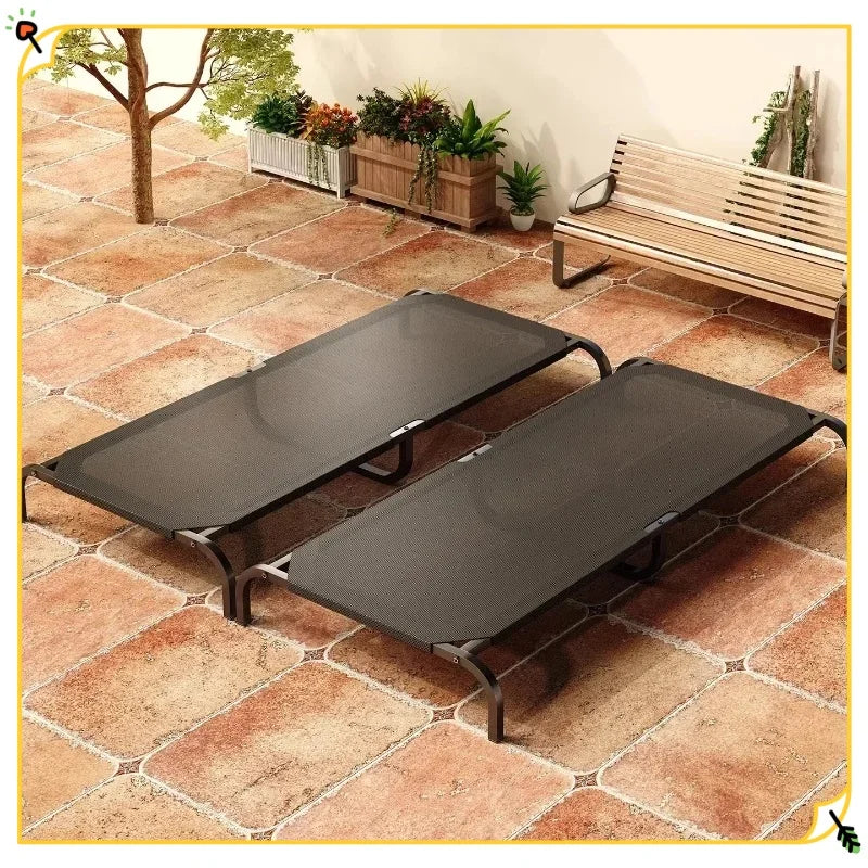 Elevated Dog Bed All Seasons Off Ground Breathable Summer Foldable Chew Resistant Moisture Proof Pet Bed For Large Medium Dogs