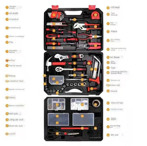 Household Repair Tool Kit Multi-function Hardware Tool Set Auto Repair Tool Kit