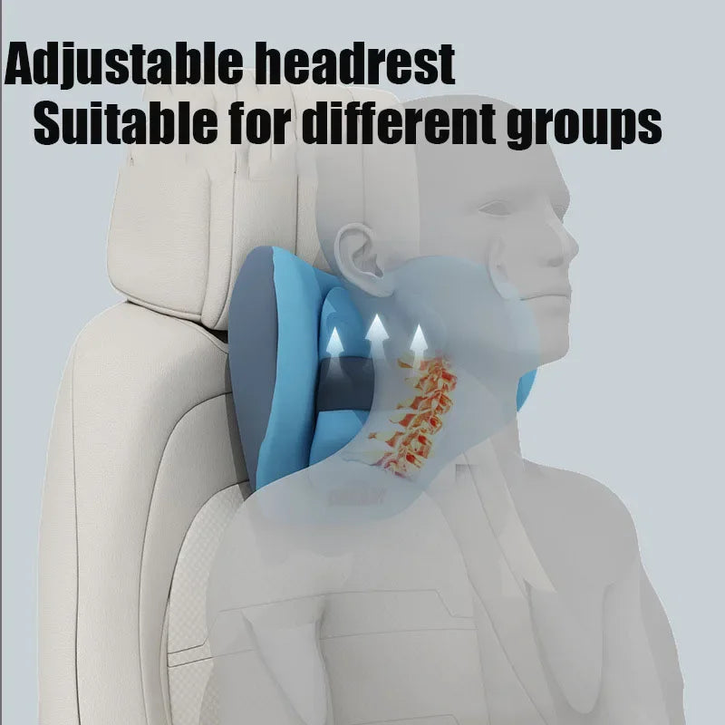 Car Seat Pillow Adjustable Neck Pillow Lumbar Support Pad Breathable Memory Foam Slow Rebound Pillow Universal Lumbar Cushion