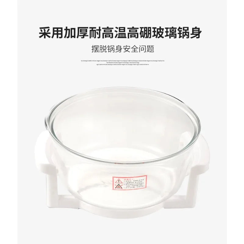 Transparent Air Fryer Oven - 12L Digital Halogen Convection Turbo Flavor Wave with Glass Bowl
