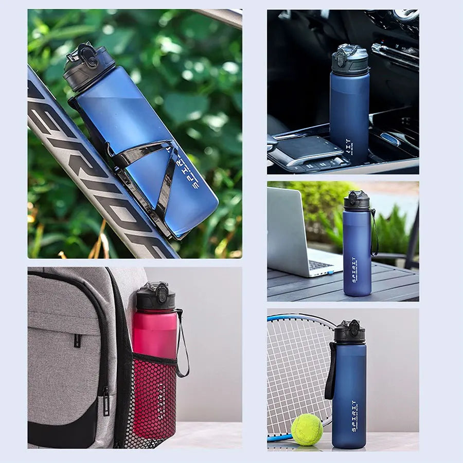 A Large-Capacity Straw Cup with Scale, Portable for Outdoor Camping, Hiking, Cycling, Water Bottle, Sports Cup