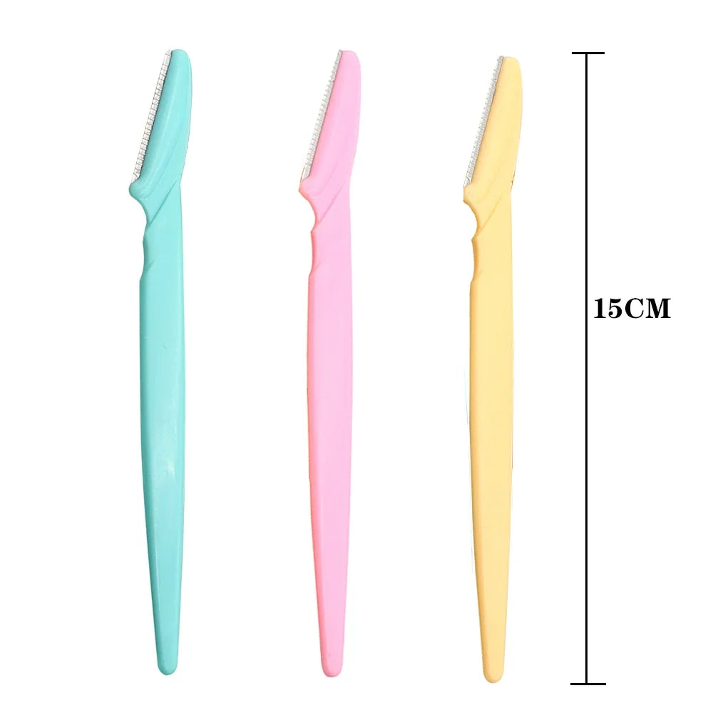 10Pcs Professional Trimmer Safe Blade Shaping Knife Eyebrow Blades Face Hair Removal Scraper Shaver Makeup Tool Beauty Cosmetics