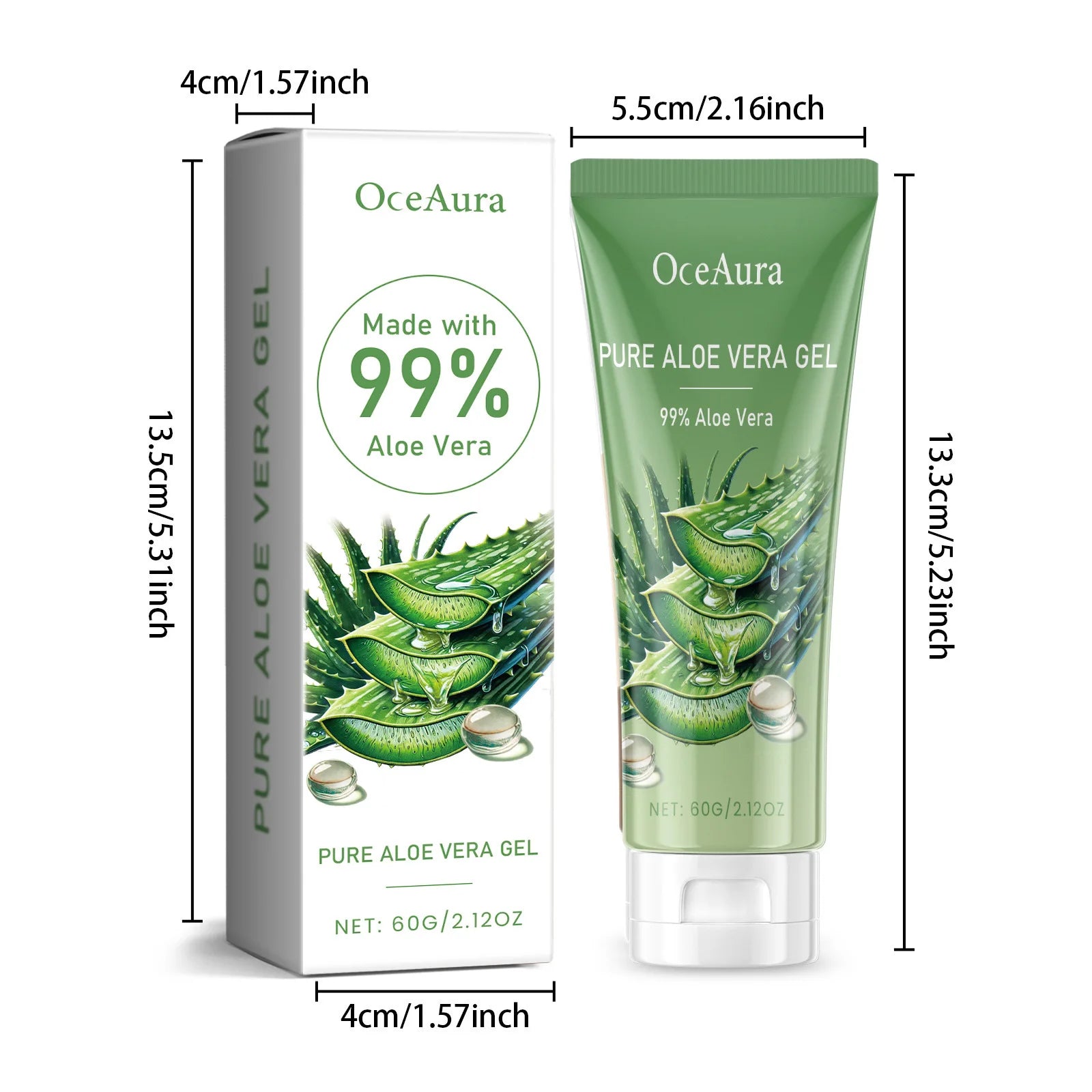 Aloe Vera Gel Pore Shrinking Oil Control Ance Remover Moisturizing Brighten Anti-Aging Facial Essence Beauty Skin Care Products