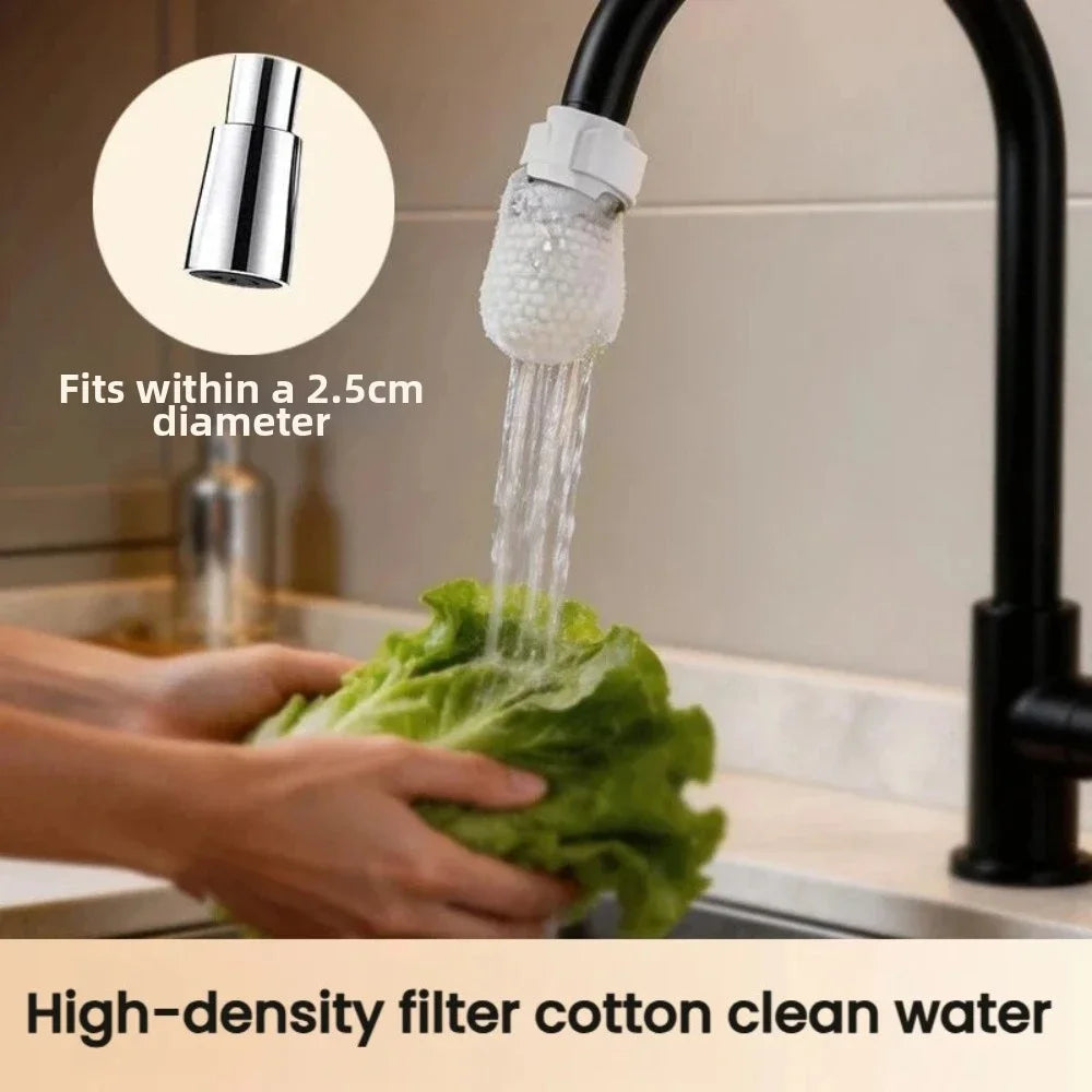10/20/50Pcs Universal Faucet Filter Cotton Thickened Anti-splash Faucet Filter with T-strap Tap Water Filter Bag