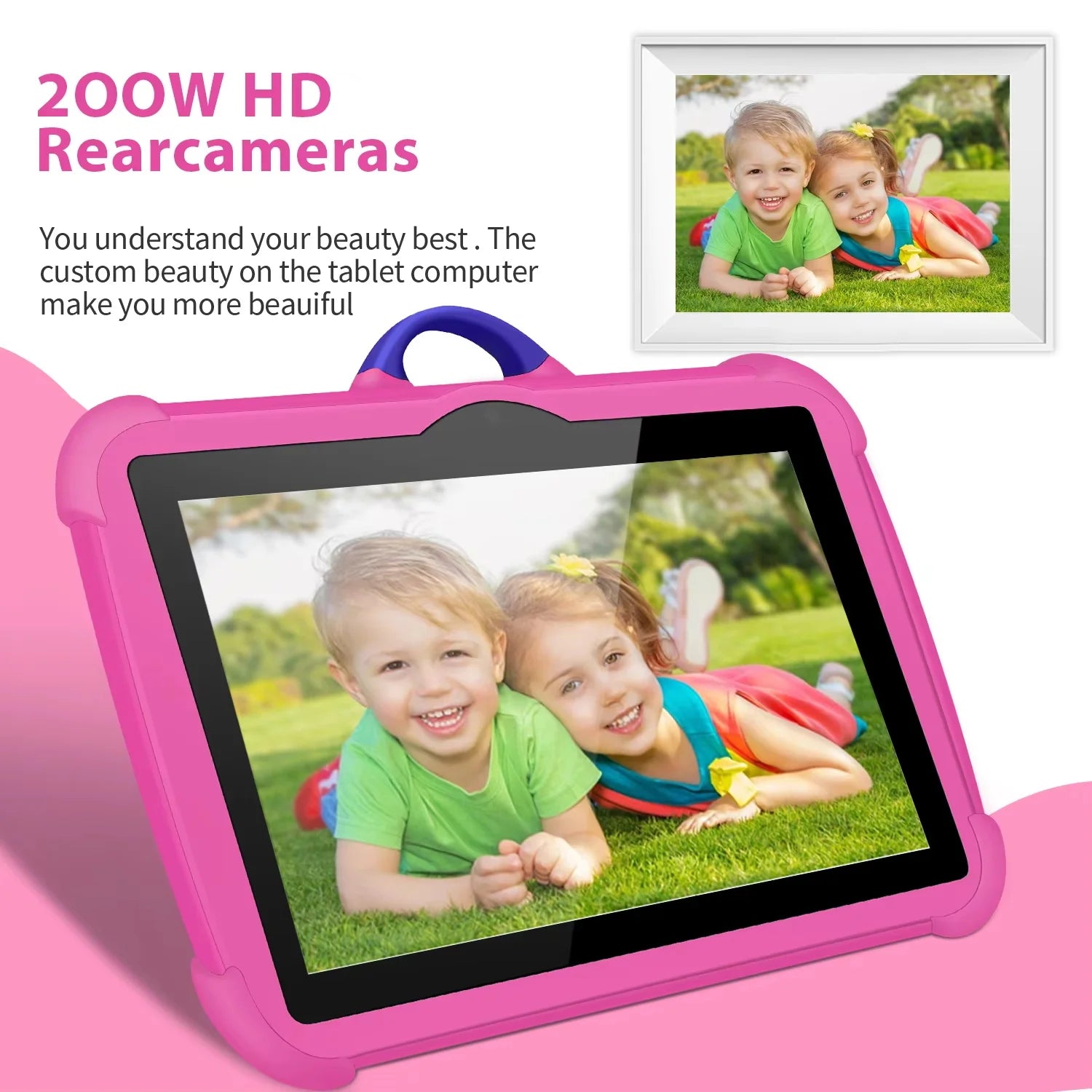 New Cartoon Pattern Kids Tablet 7.0 Inch Quad Core 4GB RAM 64GB ROM Android 13 Learning Education Games Tablets Children's Gifts