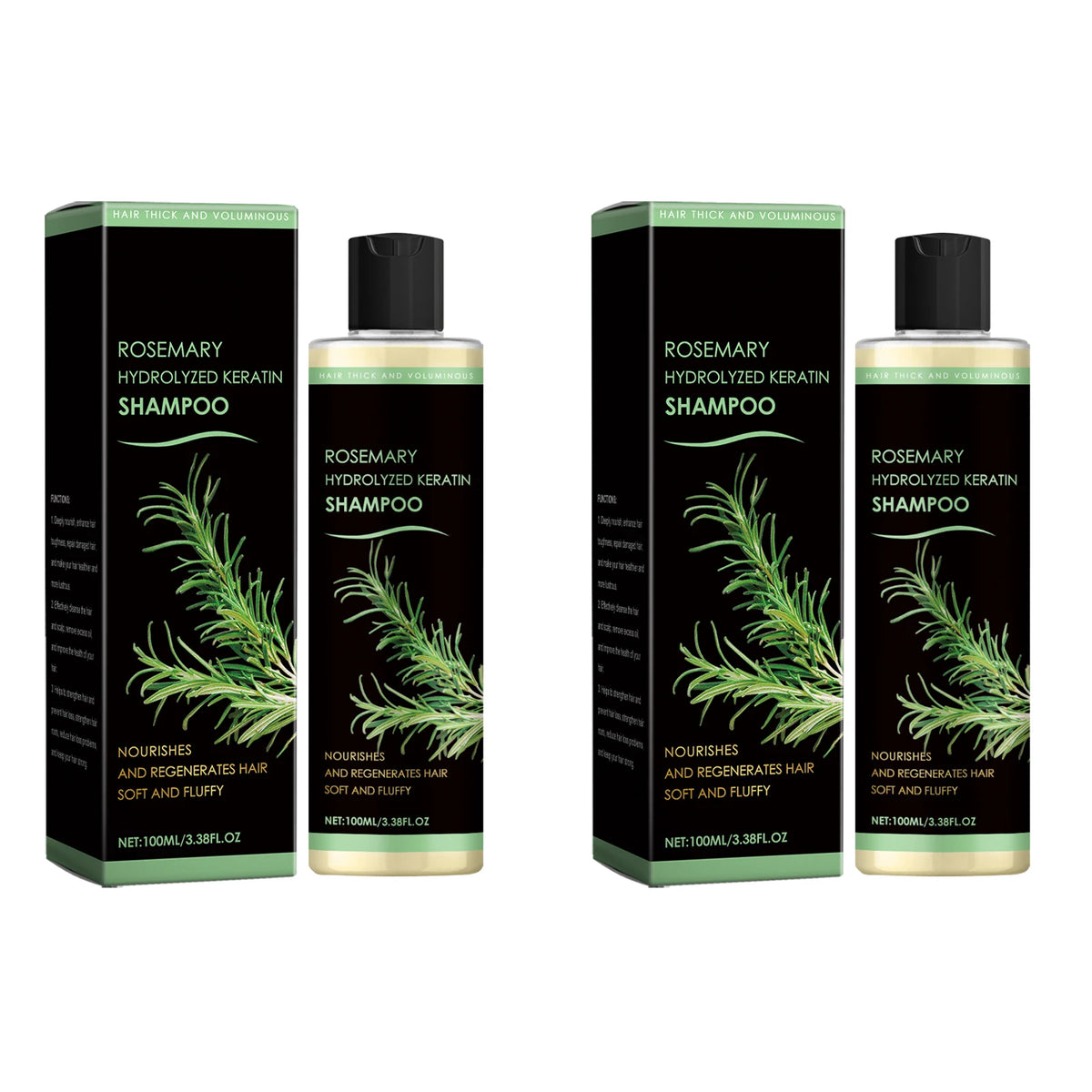 Rosemary Oil Shampoo Hair Growth Prevent Hair Loss Volumizing Hydrolyzed Keratin Nourishing Moisturizing Deep Clean Scalp Care