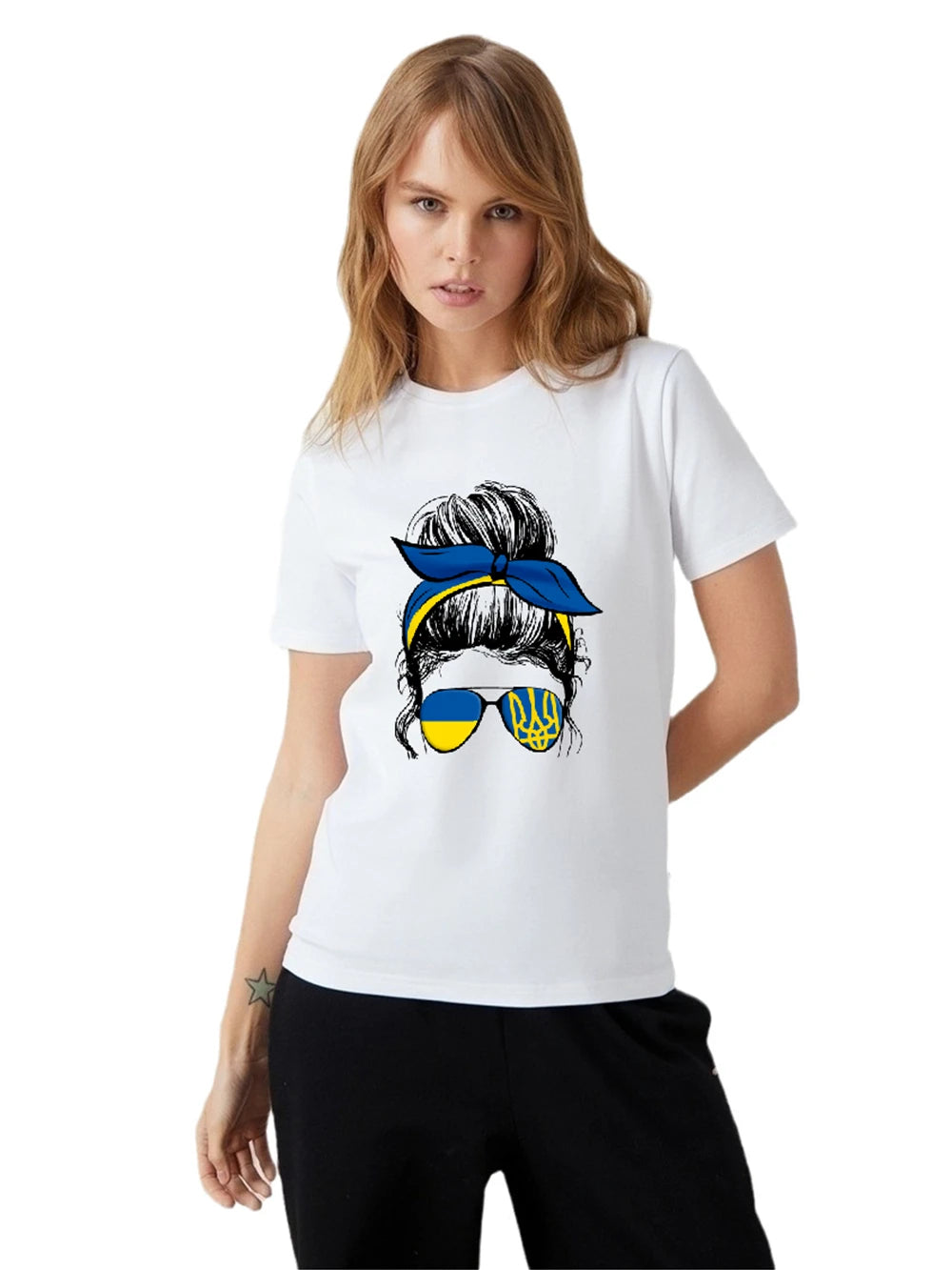 T-Shirt Ukrainian Girl Summer Boutique Cotton Shirt With Pattern Print Casual Tee My Homeland Fashion Drop Sleeve Tee