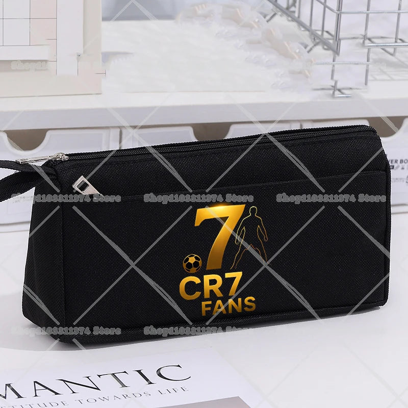 CR7 Pencil Cases Cartoon Football Star Ronaldos Large Pen Bags Fashion Boys Girls Pencil Bag School Stationery Supplies Gift New