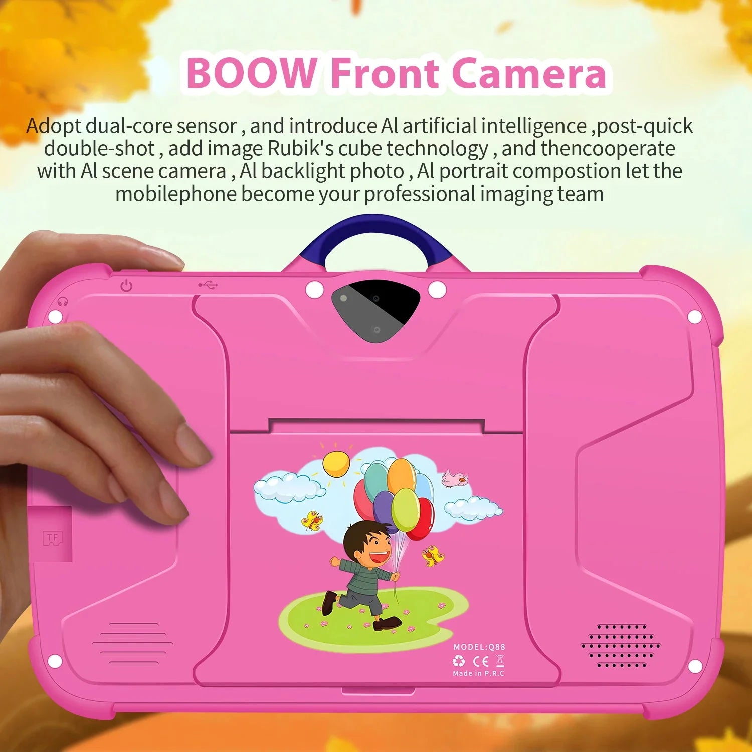 New Cartoon Pattern Kids Tablet 7.0 Inch Quad Core 4GB RAM 64GB ROM Android 13 Learning Education Games Tablets Children's Gifts
