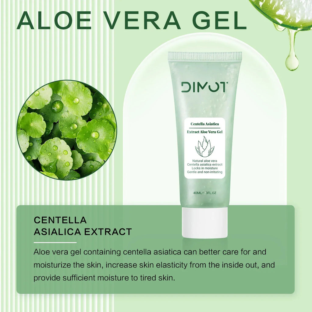 Centella Asiatica & Aloe Vera Gel 40ml Extract Aloe Vera Gel – Hydrate, Soothe