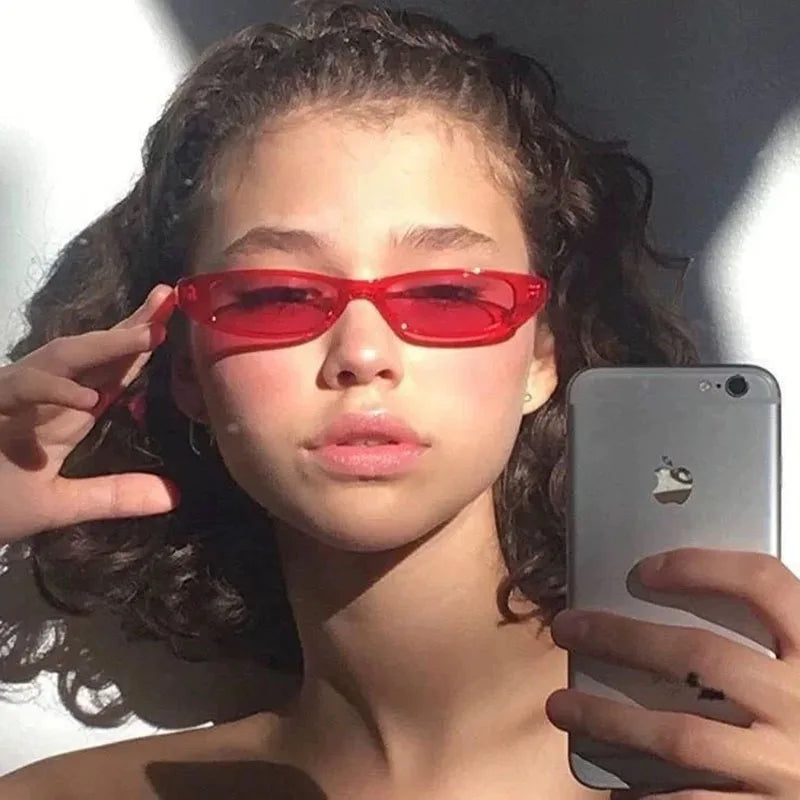 Y2K Classic Vintage Small Frame Sunglasses Women For Men Luxury Brand Design Sun Glasses Punk Popular Hip Hop Oval Shades UV400