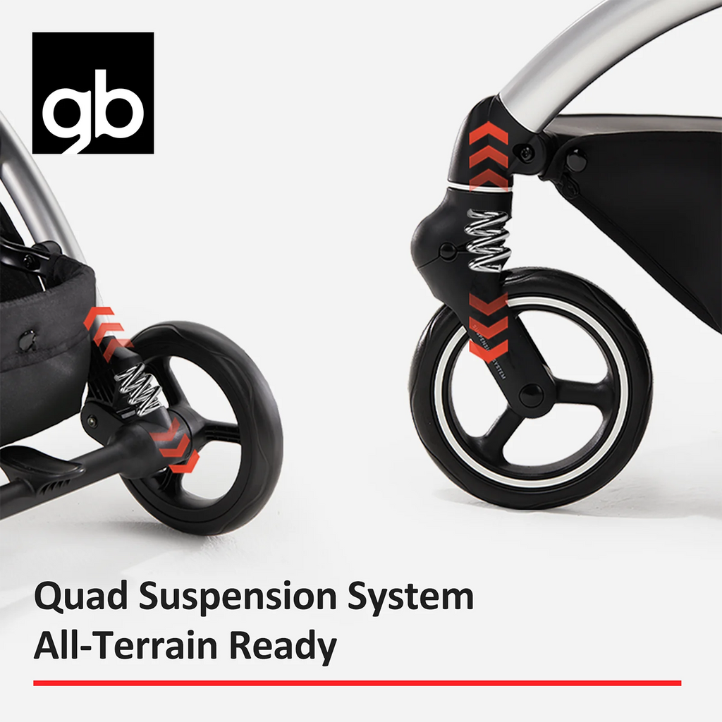 gb ORSA Stroller, Lightweight, One-Hand Folding, Reclining Seating, All-Terrain Shock Absorbers, Linked Braking System