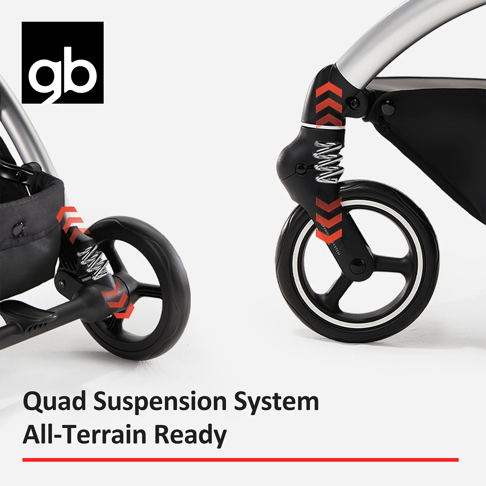 gb ORSA Stroller, Lightweight, One-Hand Folding, Reclining Seating, All-Terrain Shock Absorbers, Linked Braking System