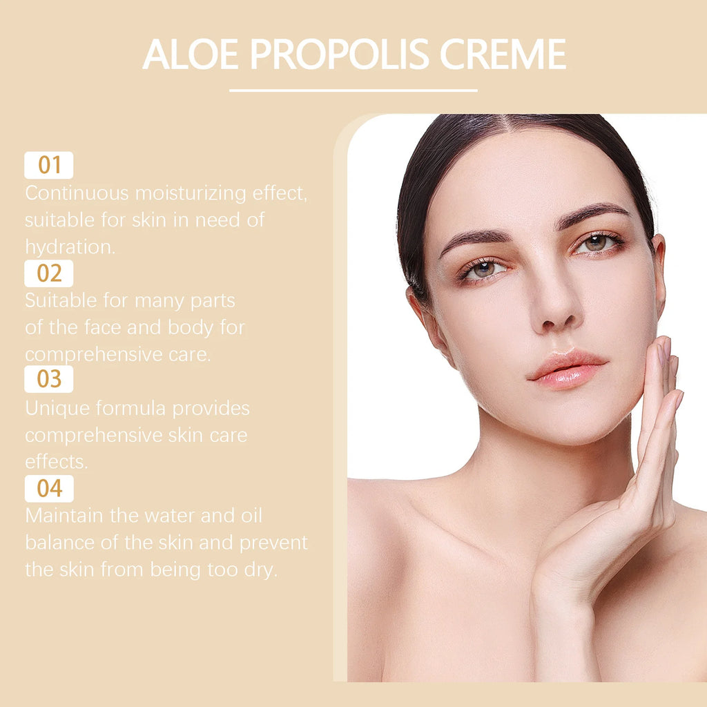 OUHOE Aloe Propolis Moisturizing Cream Soothing Nourishing Wrinkles Remover Hydrating Rejuvenating Brightening Skin Care Lotion