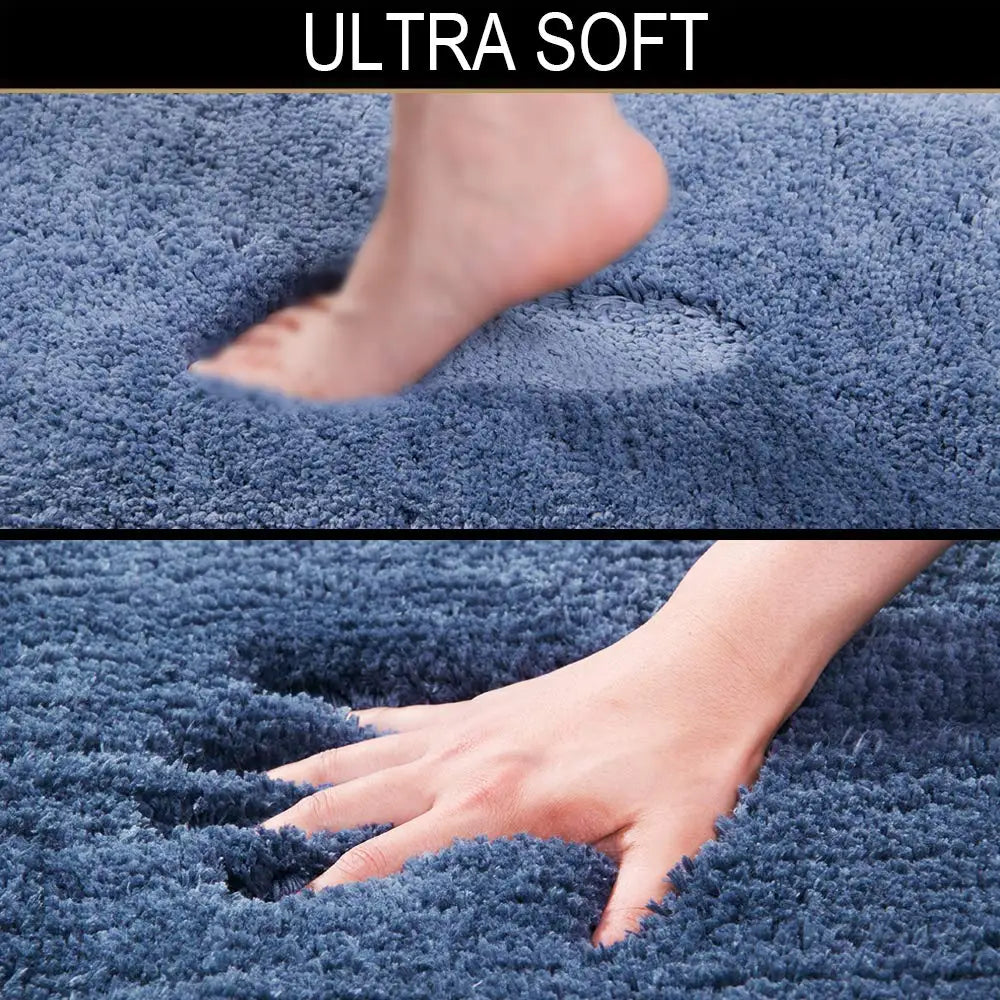 Soft Microfiber Shaggy Bath Rug, Non Slip Bath Mat, Thick Plush Rugs for Shower, Water Absorbent, Machine Washable, Bathroom
