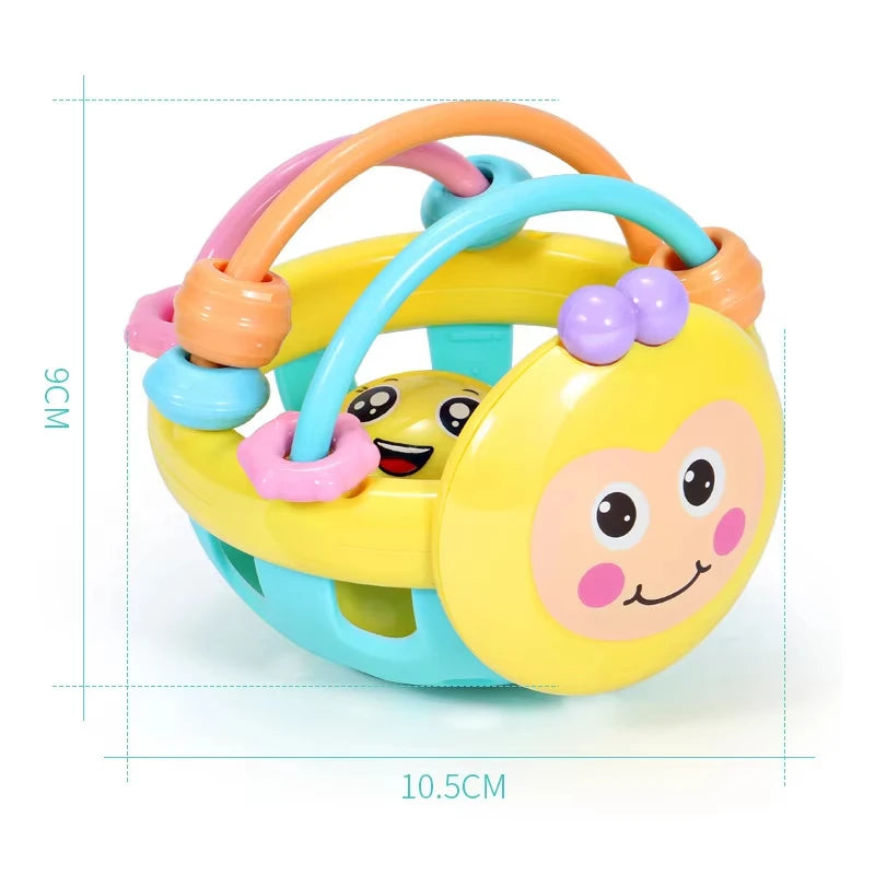 Baby Toys Rattle Ball Hand Grasping Activity Newborn Development Toys Silicone Teether Early Sensory Toys for 0 12 Months Babies